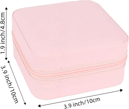 Travel Jewelry Case for Women Girls, Jewelry Box Organizer,6.3x4.3In,Pink