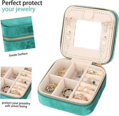 Travel Jewelry Case for Women Girls, Jewelry Box Organizer,6.3x4.3In,Pink