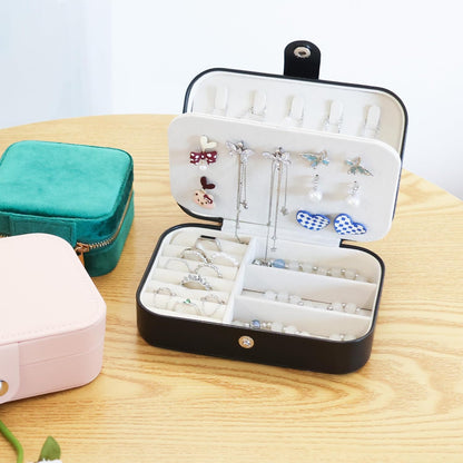 Travel Jewelry Case for Women Girls, Jewelry Box Organizer,6.3x4.3In,Pink