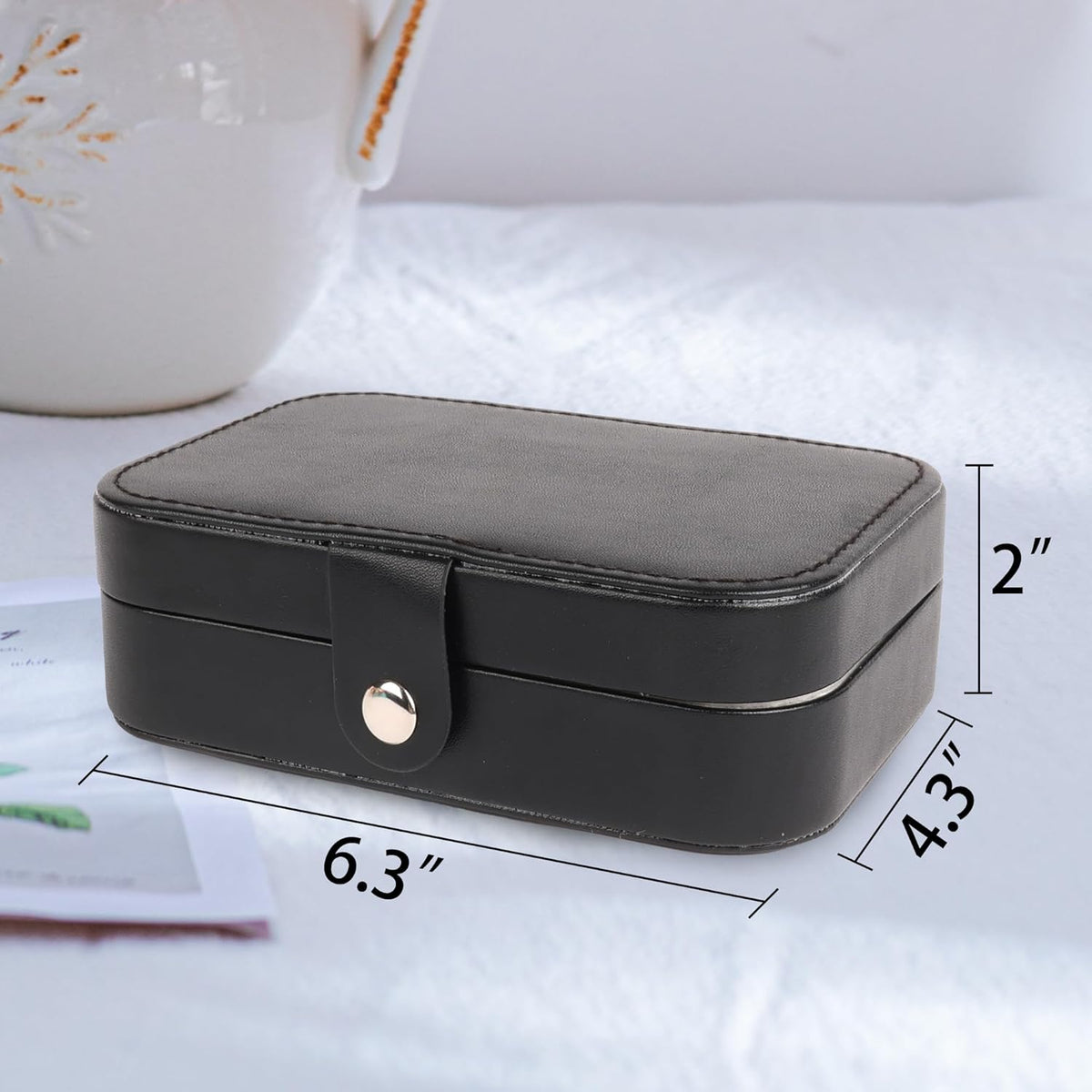 Travel Jewelry Case for Women Girls, Jewelry Box Organizer,6.3x4.3In,Pink
