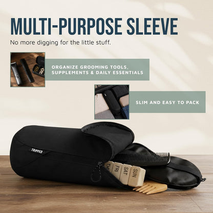 Toiletry Bag Kit 3 Piece Set: Hanging Travel Toiletry Bag + 311 TSA Cosmetic Liquid Bag + Accessory Organizer Pouch