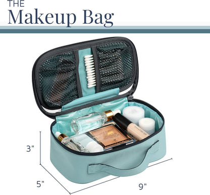 Toiletry Bag Kit 3 Piece Set: Hanging Travel Toiletry Bag + 311 TSA Cosmetic Liquid Bag + Accessory Organizer Pouch