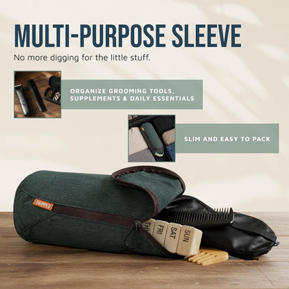 Toiletry Bag Kit 3 Piece Set: Hanging Travel Toiletry Bag + 311 TSA Cosmetic Liquid Bag + Accessory Organizer Pouch