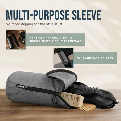 Toiletry Bag Kit 3 Piece Set: Hanging Travel Toiletry Bag + 311 TSA Cosmetic Liquid Bag + Accessory Organizer Pouch