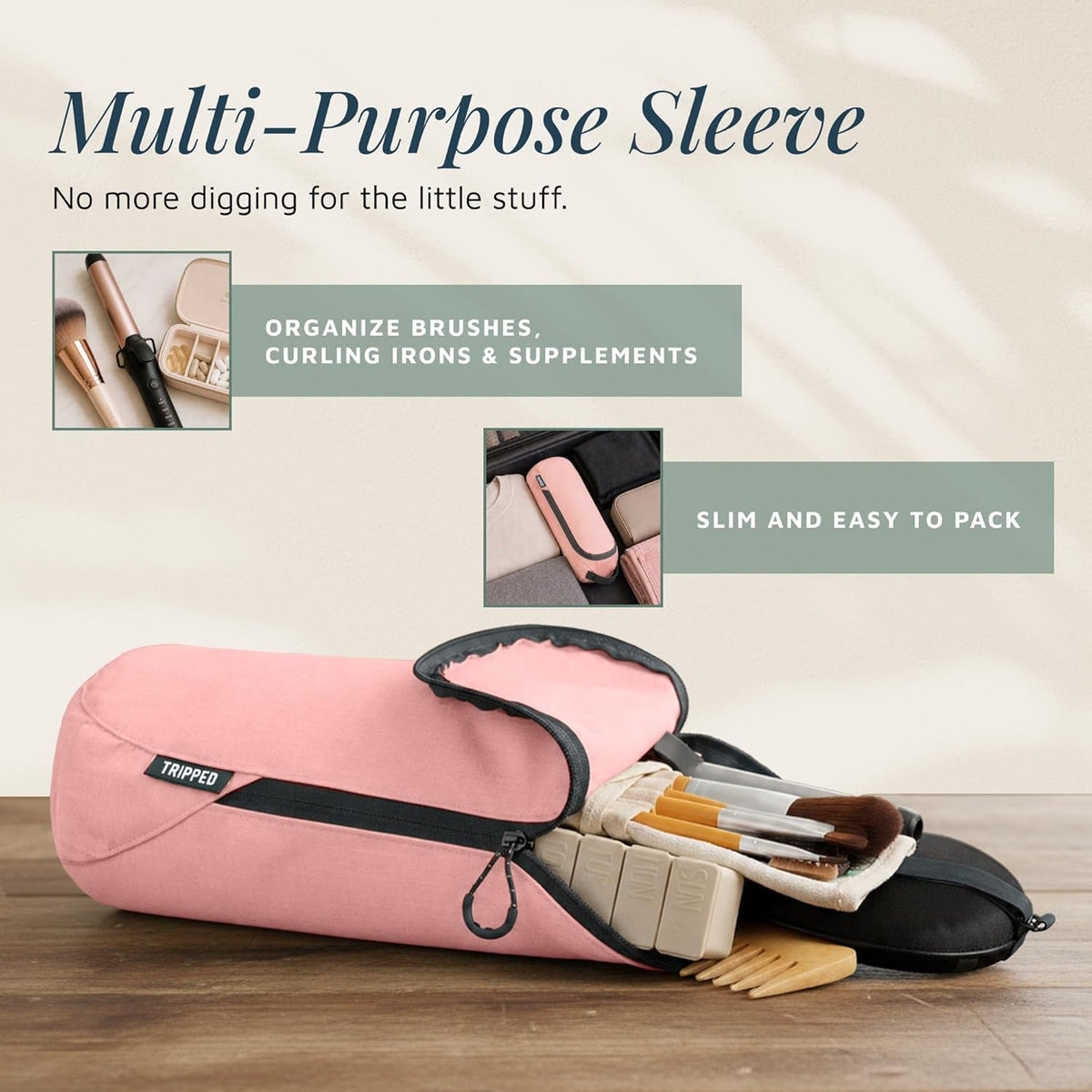 Toiletry Bag Kit 3 Piece Set: Hanging Travel Toiletry Bag + 311 TSA Cosmetic Liquid Bag + Accessory Organizer Pouch