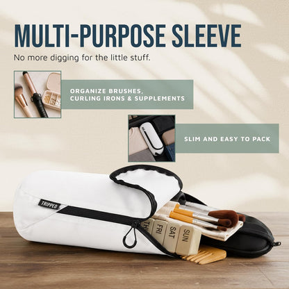 Toiletry Bag Kit 3 Piece Set: Hanging Travel Toiletry Bag + 311 TSA Cosmetic Liquid Bag + Accessory Organizer Pouch