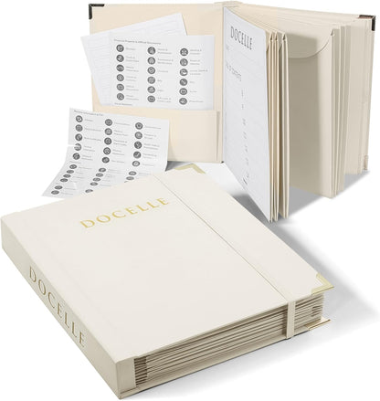 Life Organizer Important Document Organizer Expanding File Folder with Labels for Passports, Birth Certificates, Social Security Cards, Photos, Letters | Expanding Pockets for Family Memories, Passports, Letters, Birth Certificates