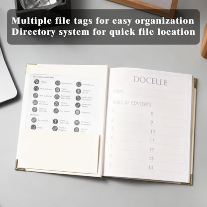 Life Organizer Important Document Organizer Expanding File Folder with Labels for Passports, Birth Certificates, Social Security Cards, Photos, Letters | Expanding Pockets for Family Memories, Passports, Letters, Birth Certificates
