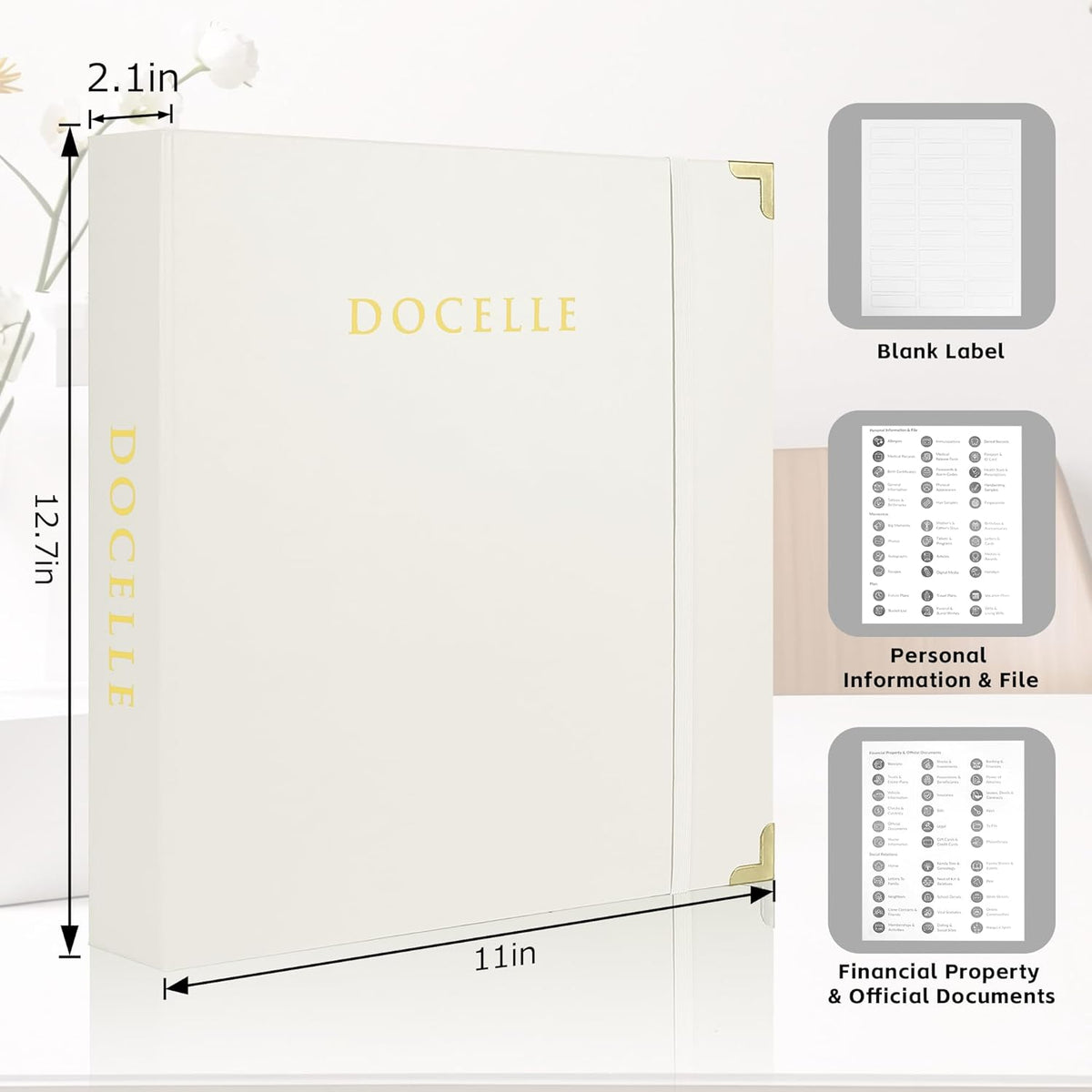 Life Organizer Important Document Organizer Expanding File Folder with Labels for Passports, Birth Certificates, Social Security Cards, Photos, Letters | Expanding Pockets for Family Memories, Passports, Letters, Birth Certificates