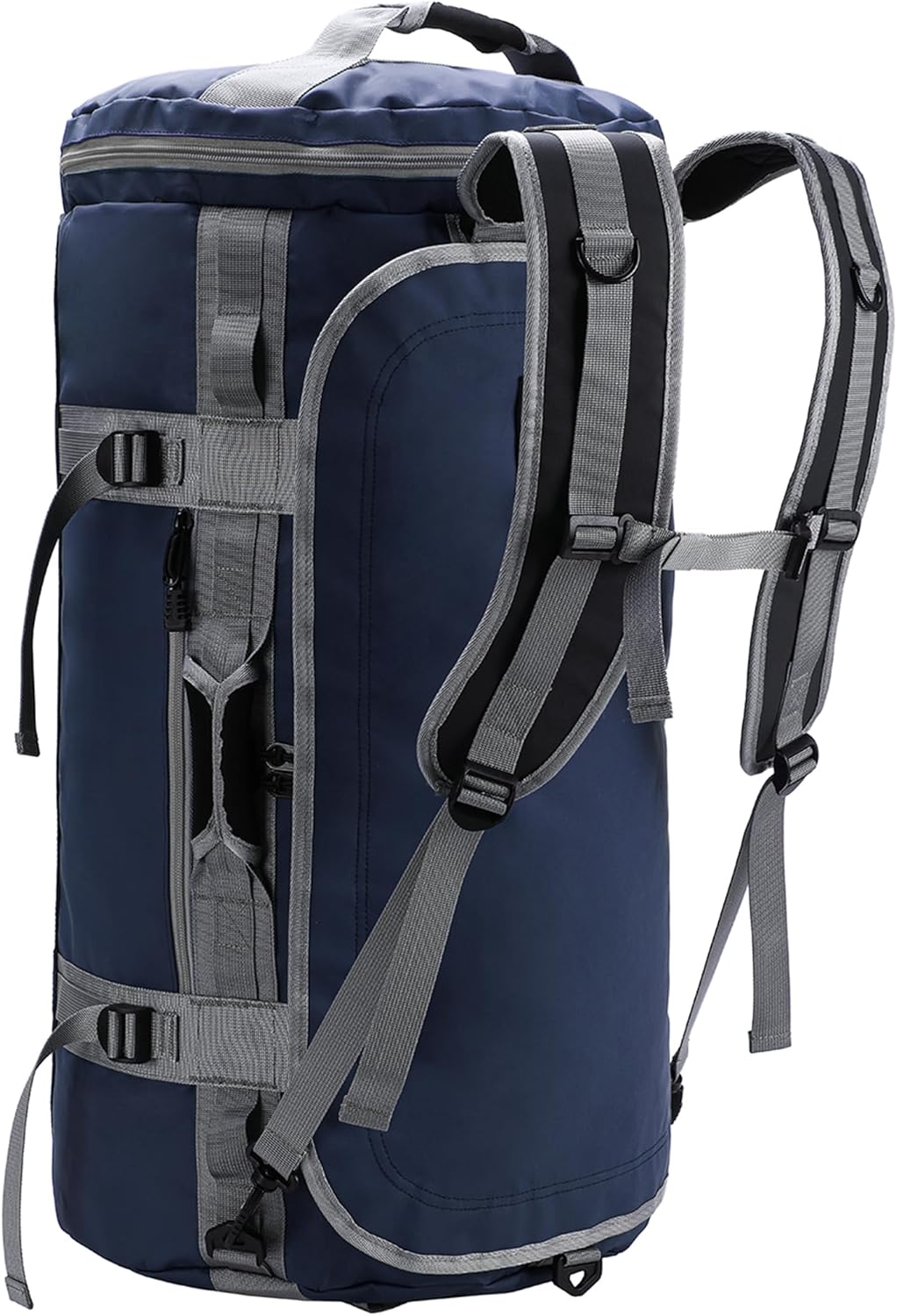 Large Duffle Bag Backpack for Travel Camping Gym Sports, 45L/60L/90L | Water Resistant, Convertible Duffel, Detachable Backpack Straps, Shoe Compartment, Heavy-Duty Tarpaulin, 3 Sizes