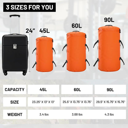 Large Duffle Bag Backpack for Travel Camping Gym Sports, 45L/60L/90L | Water Resistant, Convertible Duffel, Detachable Backpack Straps, Shoe Compartment, Heavy-Duty Tarpaulin, 3 Sizes