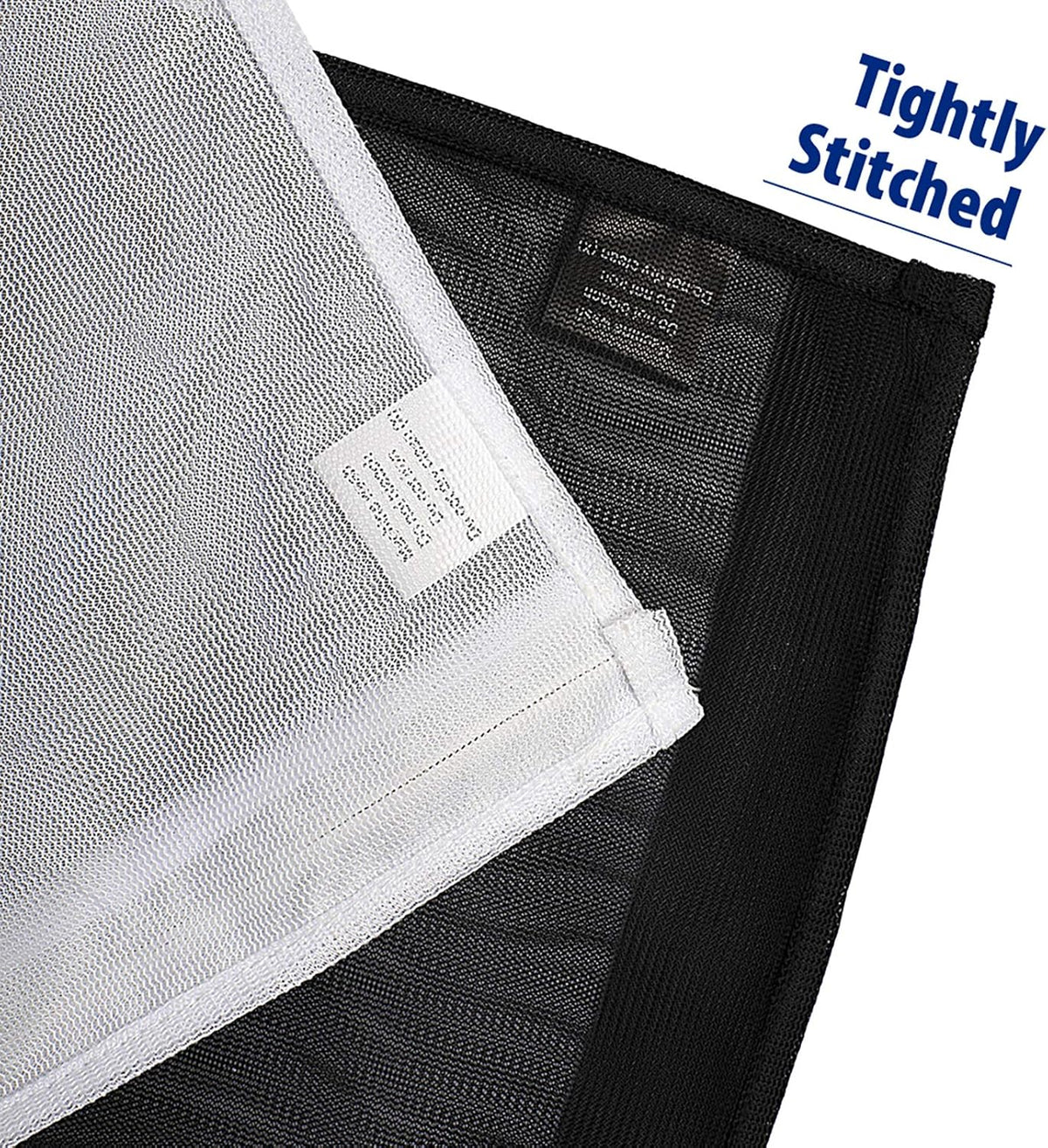 5 Pack (2 Large & 3 Medium) Delicates Laundry Bags, Bra Fine Mesh Wash Bag, Zippered, Protect Best Clothes in The Washer (5 Black, Set of 5)