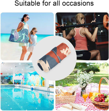 2pcs Setting Sun Mountain Wet Dry Bags,Waterproof Reusable Cloth Diaper Wet Dry Bags for Travel,Diapers,Dirty Gym Clothes and Toiletries