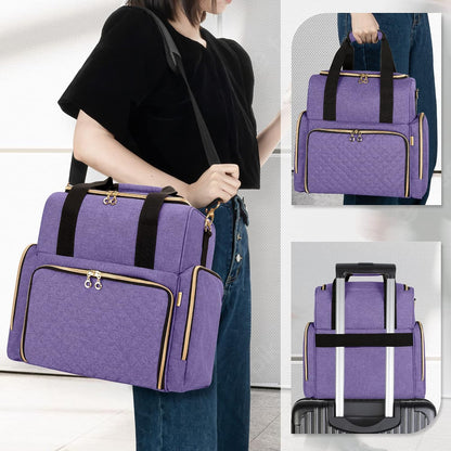 Large Travel Makeup Bag with 3 Removable Cases, Cosmetic Bag with Detachable Dividers (Patent Pending), Gray