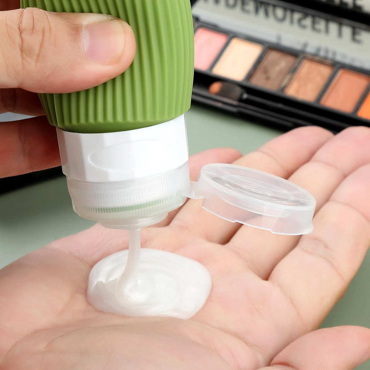 Travel Bottles for Toiletries, Tsa Approved 3oz Portable Travel Bottles, BPA Free Leak Proof Squeezable Silicone Travel Size Containers, Travel Accessories with Clear Toiletry Bag (4 Pack)