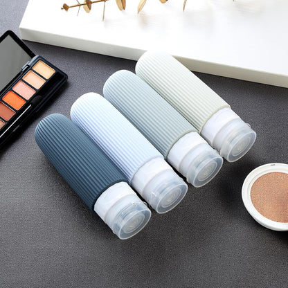 Travel Bottles for Toiletries, Tsa Approved 3oz Portable Travel Bottles, BPA Free Leak Proof Squeezable Silicone Travel Size Containers, Travel Accessories with Clear Toiletry Bag (4 Pack)
