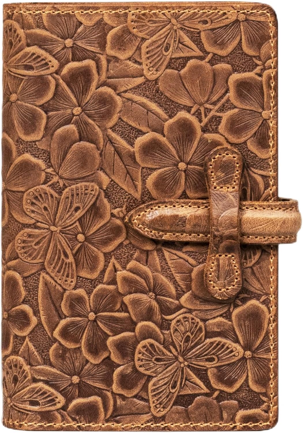 Genuine Leather Passport Holder for Women Men, Brown | RFID Blocking, Slim Travel Wallet, For Women Men