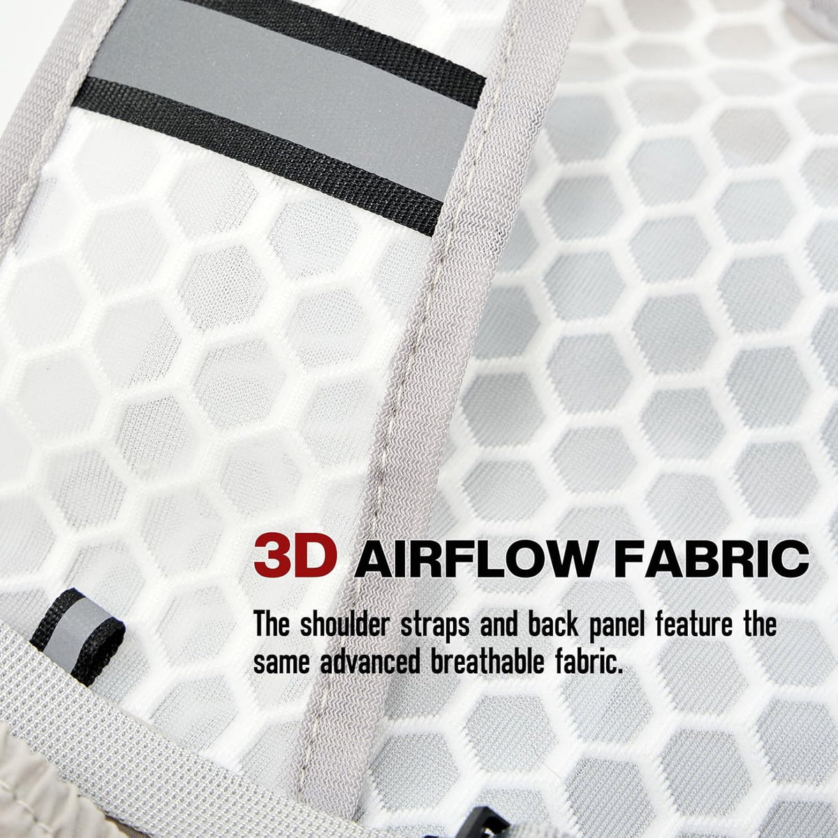 Hiking Backpack Ultralight – Packable Daypack for Women & Men, Breathable 3D Ventilated Backpack with Multiple Pockets, Foldable Travel Day Bag for Outdoor Walking, Camping & Commute（Gray,medium）