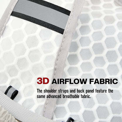 Hiking Backpack Ultralight – Packable Daypack for Women & Men, Breathable 3D Ventilated Backpack with Multiple Pockets, Foldable Travel Day Bag for Outdoor Walking, Camping & Commute（Gray,medium）