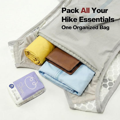 Hiking Backpack Ultralight – Packable Daypack for Women & Men, Breathable 3D Ventilated Backpack with Multiple Pockets, Foldable Travel Day Bag for Outdoor Walking, Camping & Commute（Gray,medium）