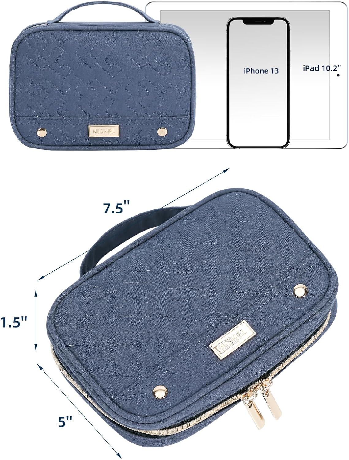 Travel Jewelry Case Organizer, Compact Jewelry Storage Bag for Necklaces, Earrings, Rings, Bracelets and Watch, Portable Jewelry Holder for Trip, Vacation, Daily Use, Pink