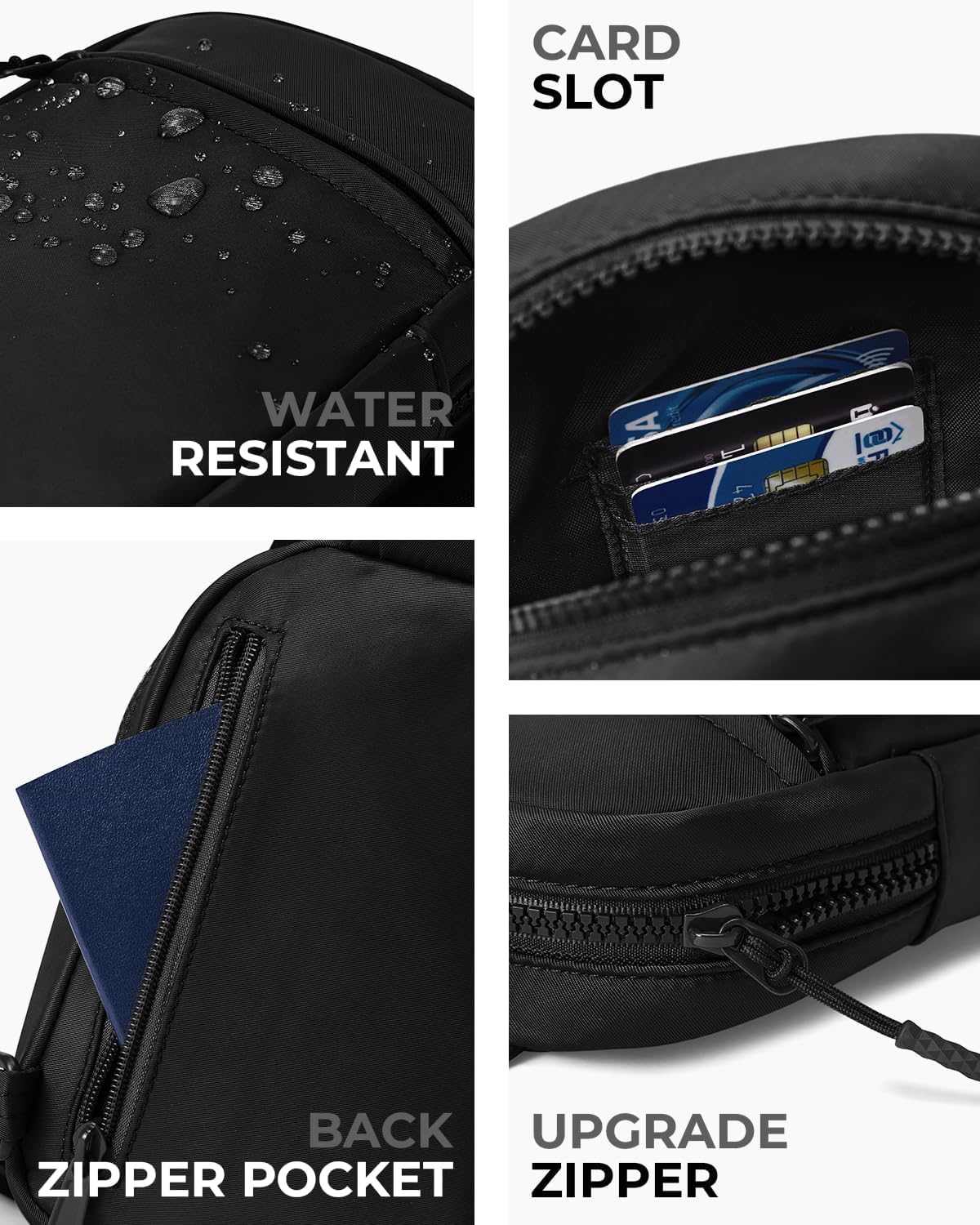 Small Sling Bag for Women and Men, Crossbody Bags Trendy Fanny Packs Chest Bag with Extended Strap