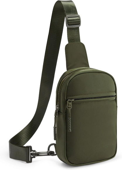Small Sling Bag for Women and Men, Crossbody Bags Trendy Fanny Packs Chest Bag with Extended Strap