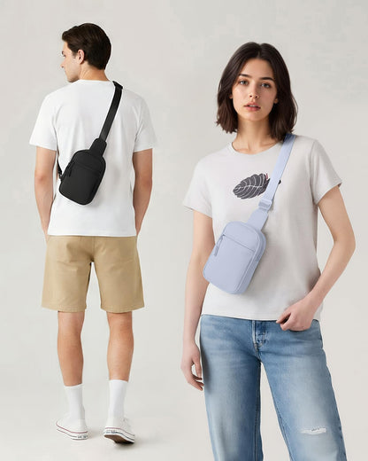 Small Sling Bag for Women and Men, Crossbody Bags Trendy Fanny Packs Chest Bag with Extended Strap