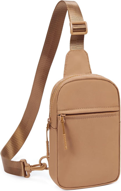 Small Sling Bag for Women and Men, Crossbody Bags Trendy Fanny Packs Chest Bag with Extended Strap