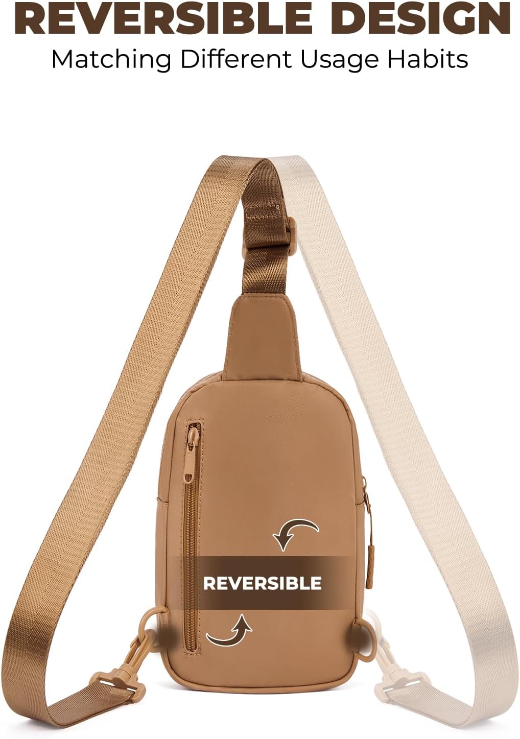Small Sling Bag for Women and Men, Crossbody Bags Trendy Fanny Packs Chest Bag with Extended Strap