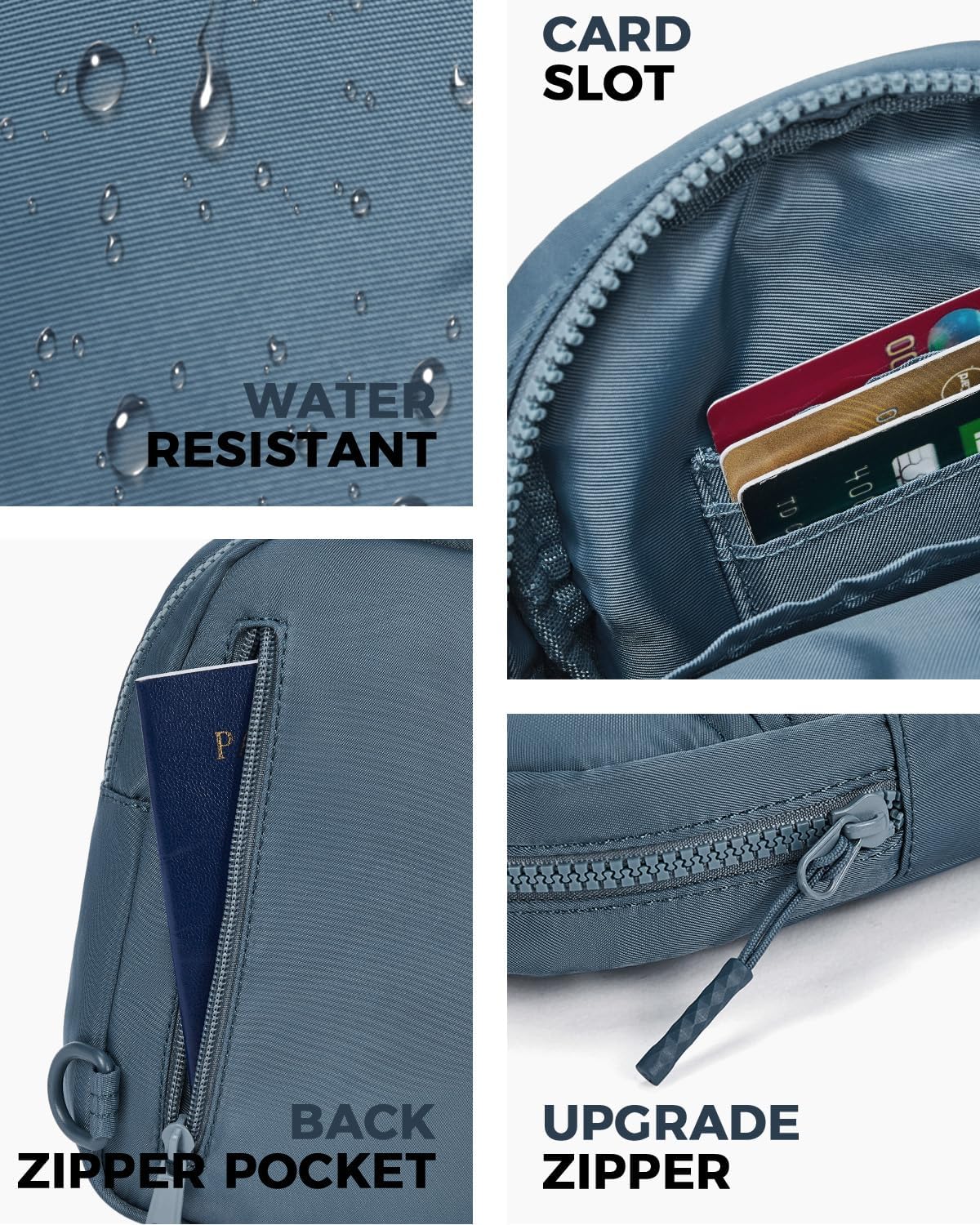 Small Sling Bag for Women and Men, Crossbody Bags Trendy Fanny Packs Chest Bag with Extended Strap