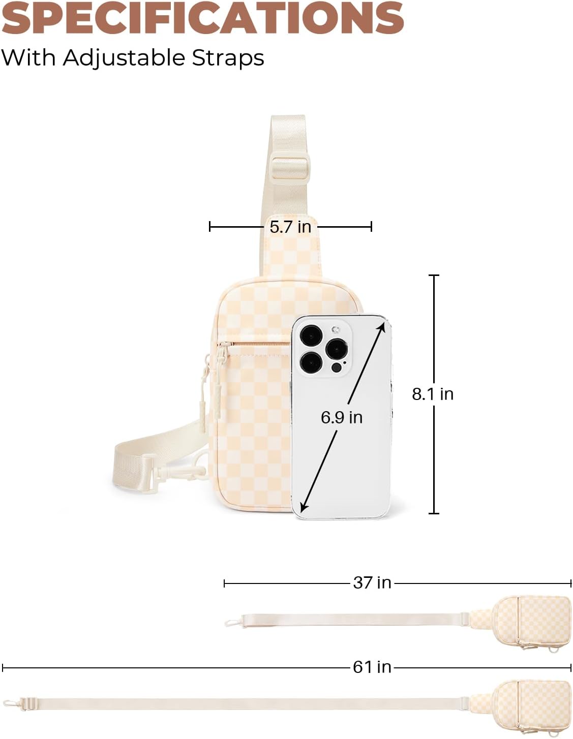 Small Sling Bag for Women and Men, Crossbody Bags Trendy Fanny Packs Chest Bag with Extended Strap