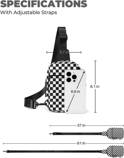 Small Sling Bag for Women and Men, Crossbody Bags Trendy Fanny Packs Chest Bag with Extended Strap