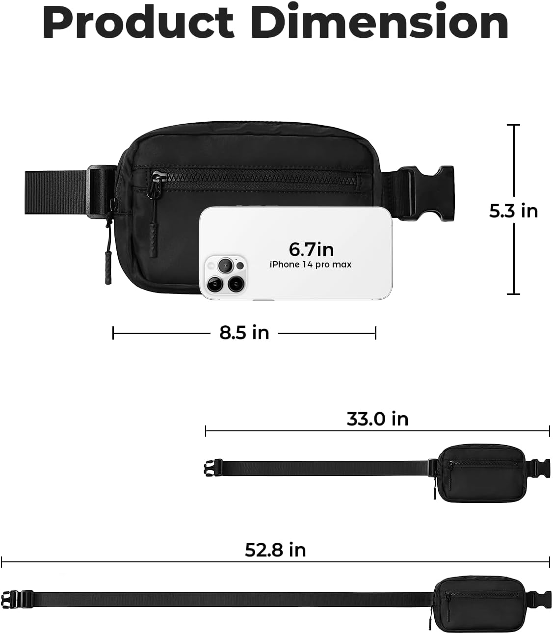 Small Sling Bag for Women and Men, Crossbody Bags Trendy Fanny Packs Chest Bag with Extended Strap