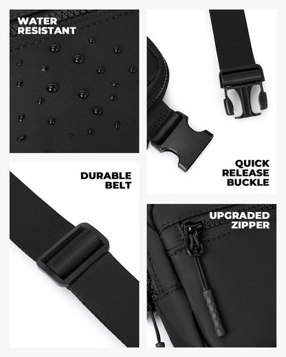 Small Sling Bag for Women and Men, Crossbody Bags Trendy Fanny Packs Chest Bag with Extended Strap
