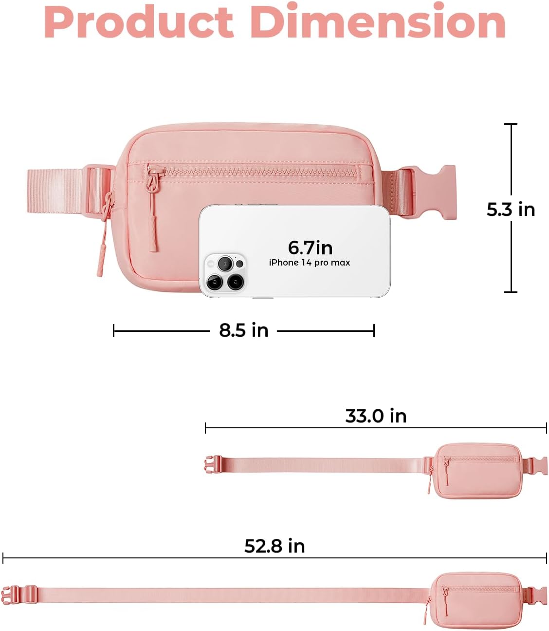 Small Sling Bag for Women and Men, Crossbody Bags Trendy Fanny Packs Chest Bag with Extended Strap
