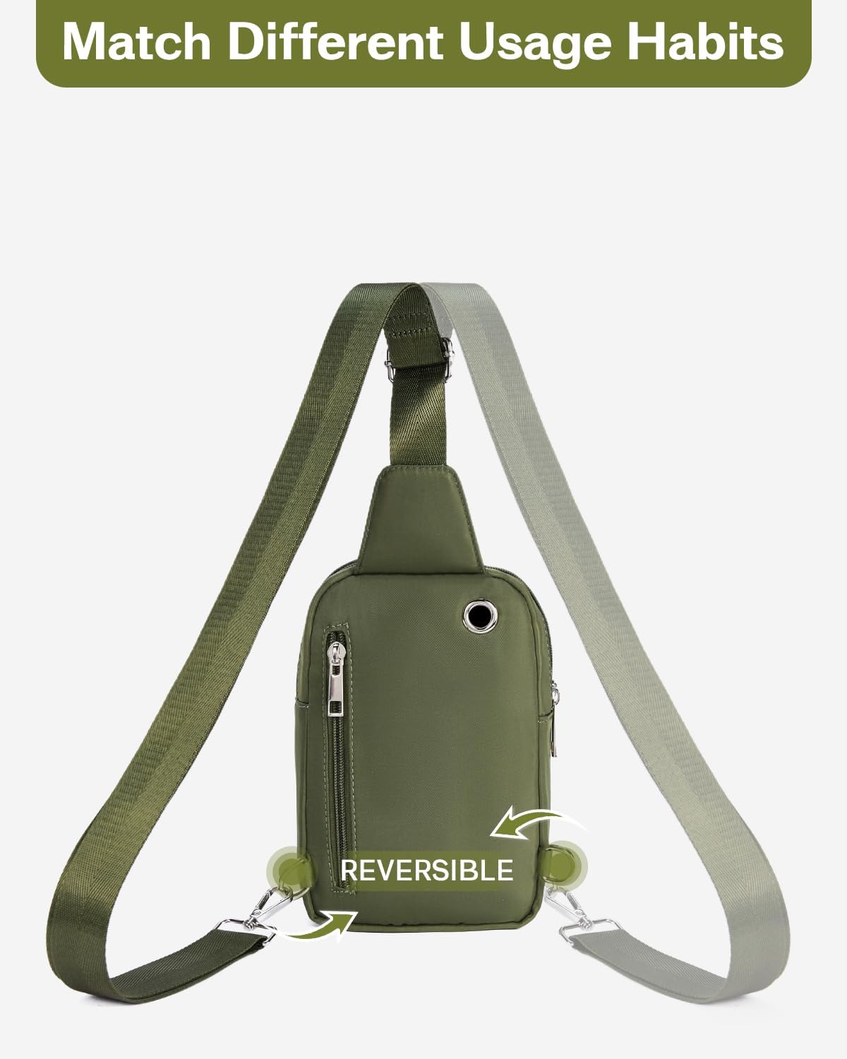 Small Sling Bag for Women and Men, Crossbody Bags Trendy Fanny Packs Chest Bag with Extended Strap