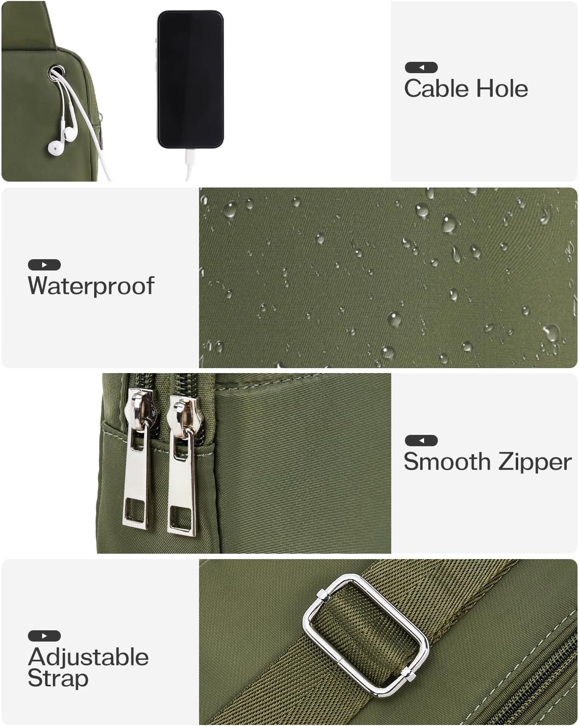 Small Sling Bag for Women and Men, Crossbody Bags Trendy Fanny Packs Chest Bag with Extended Strap