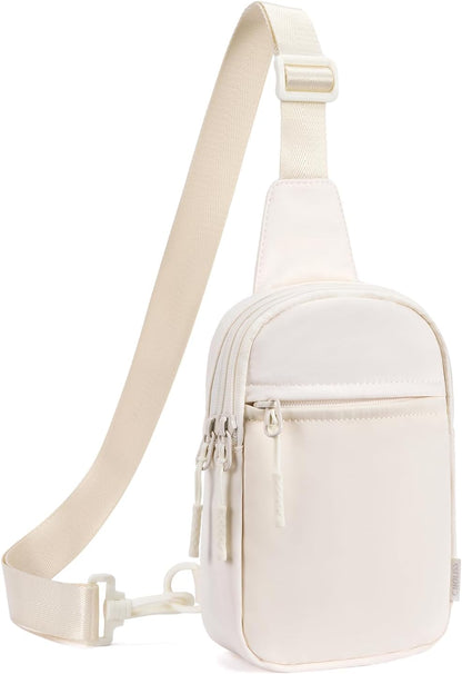 Small Sling Bag for Women and Men, Crossbody Bags Trendy Fanny Packs Chest Bag with Extended Strap
