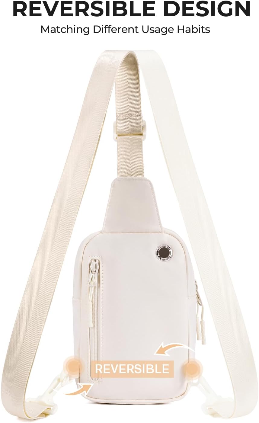 Small Sling Bag for Women and Men, Crossbody Bags Trendy Fanny Packs Chest Bag with Extended Strap