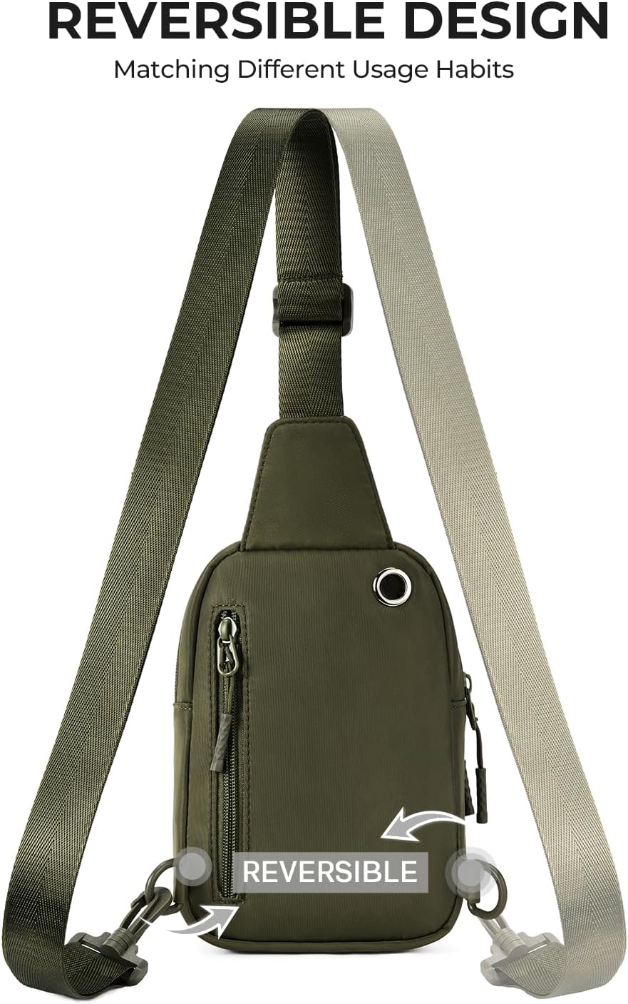 Small Sling Bag for Women and Men, Crossbody Bags Trendy Fanny Packs Chest Bag with Extended Strap