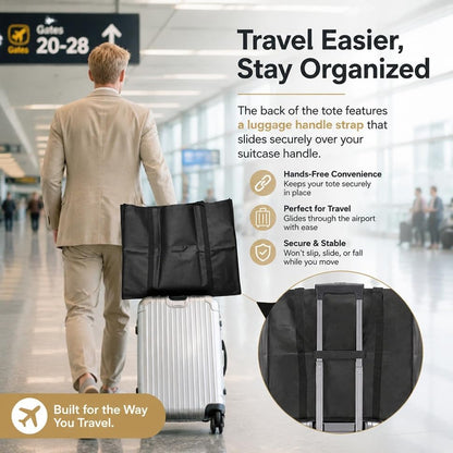 Long Garment Bag for Men, Foldable Coat Travel Bag with Shoe Pocket | Store winter coats, jackets and suits with a foldable garment bag featuring shoe storage for travel, closets and trips