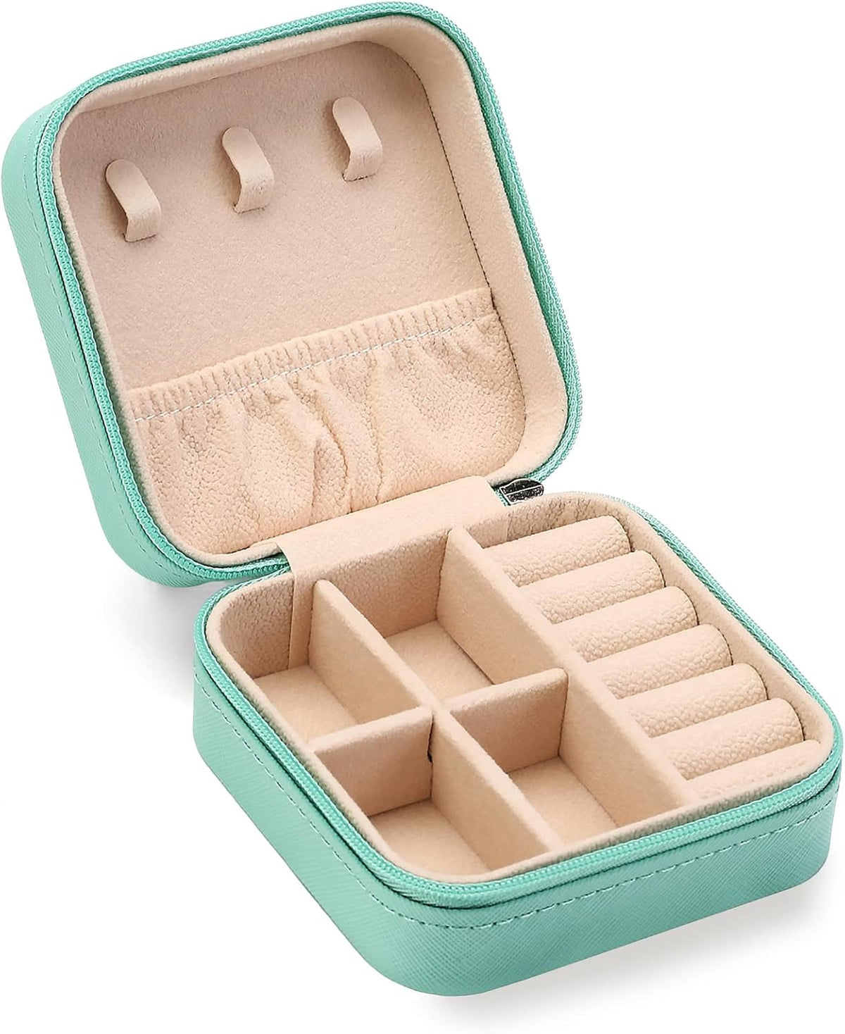 Travel Jewelry Case, Mini Portable Jewelry Travel Boxes, Small Jewelry Organizer for Rings, Earrings, Pendants, Watches, Necklaces, Lipsticks Organizer Storage Holder Case (Pink)