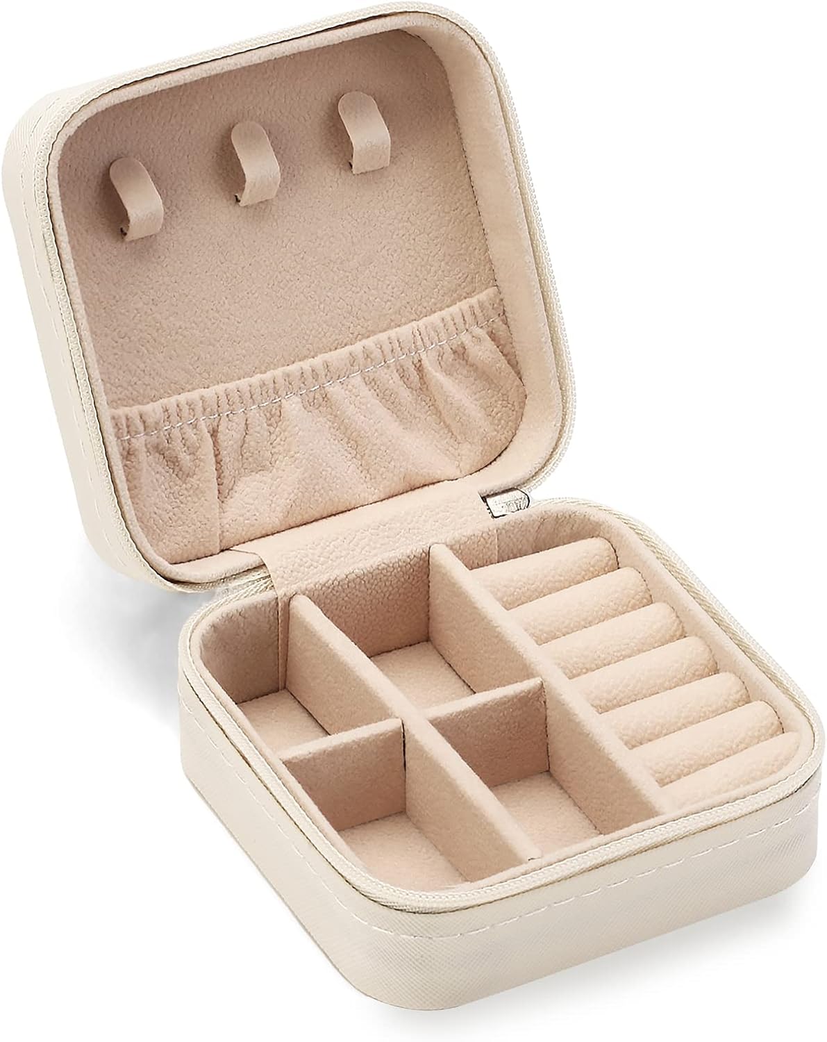 Travel Jewelry Case, Mini Portable Jewelry Travel Boxes, Small Jewelry Organizer for Rings, Earrings, Pendants, Watches, Necklaces, Lipsticks Organizer Storage Holder Case (Pink)