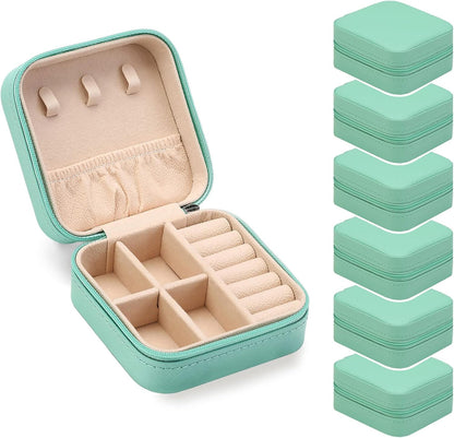 Travel Jewelry Case, Mini Portable Jewelry Travel Boxes, Small Jewelry Organizer for Rings, Earrings, Pendants, Watches, Necklaces, Lipsticks Organizer Storage Holder Case (Pink)