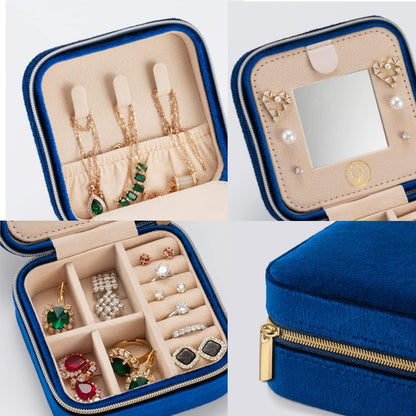 Travel Jewelry Case, Mini Portable Jewelry Travel Boxes, Small Jewelry Organizer for Rings, Earrings, Pendants, Watches, Necklaces, Lipsticks Organizer Storage Holder Case (Pink)