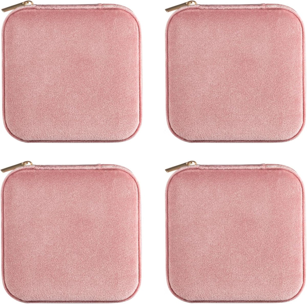 Travel Jewelry Case, Mini Portable Jewelry Travel Boxes, Small Jewelry Organizer for Rings, Earrings, Pendants, Watches, Necklaces, Lipsticks Organizer Storage Holder Case (Pink)
