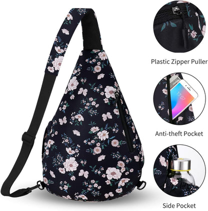 Crossbody Sling Bag for Men & Women Lightweight Waterproof Chest Shoulder Bag for Travel Hiking & Everyday Use