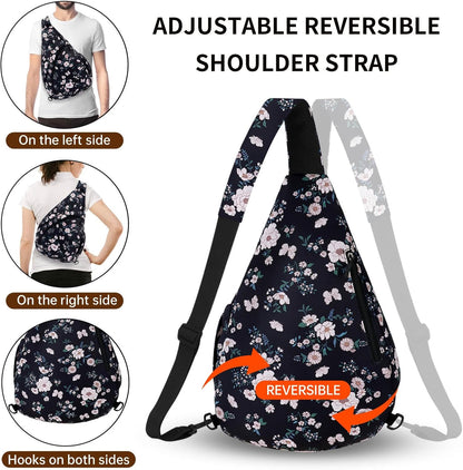 Crossbody Sling Bag for Men & Women Lightweight Waterproof Chest Shoulder Bag for Travel Hiking & Everyday Use