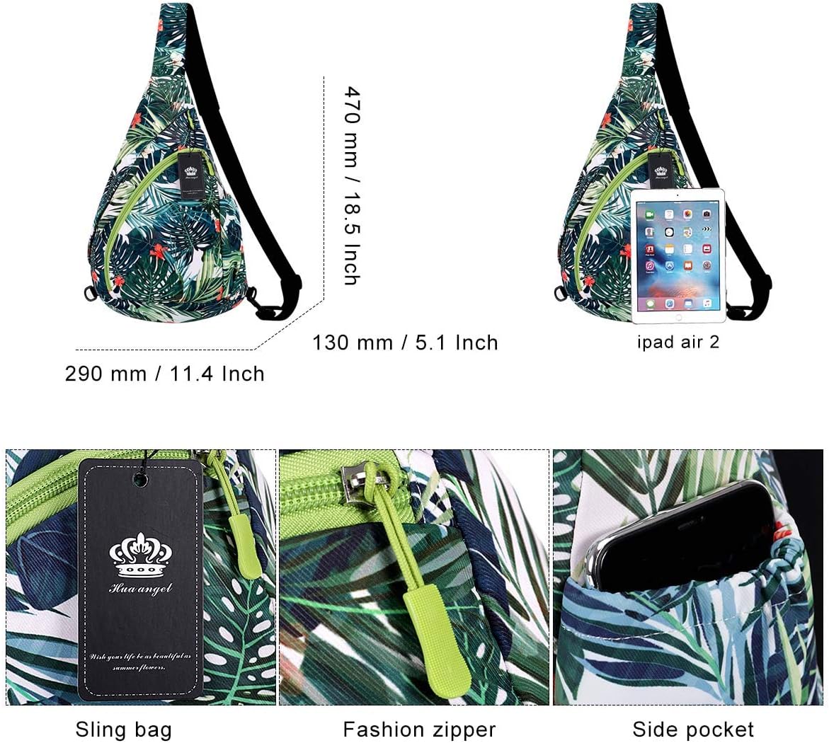 Crossbody Sling Bag for Men & Women Lightweight Waterproof Chest Shoulder Bag for Travel Hiking & Everyday Use